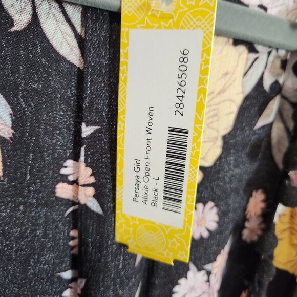 NWT Persaya Girl Alixie Open Front Woven Blouse‎ - Size large - Picture 6 of 7